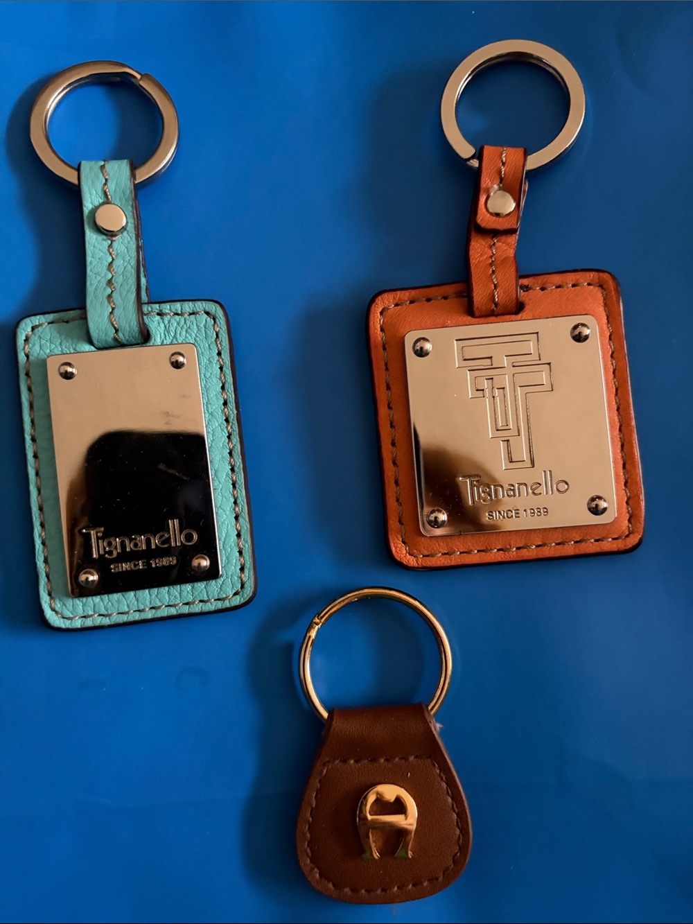 Three Leather Key 🔑 Fobs